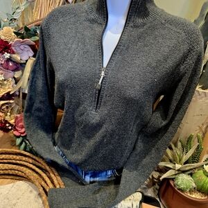 Gray Women's Half-Zip Sweater